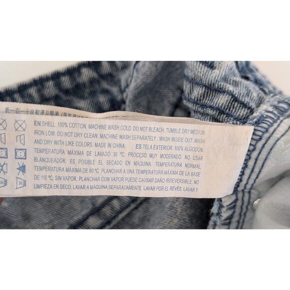 Forever 21 Women's Sz 30 Distressed Light Acid Wash Denim Jean Shorts 5 Pocket - Picture 7 of 7